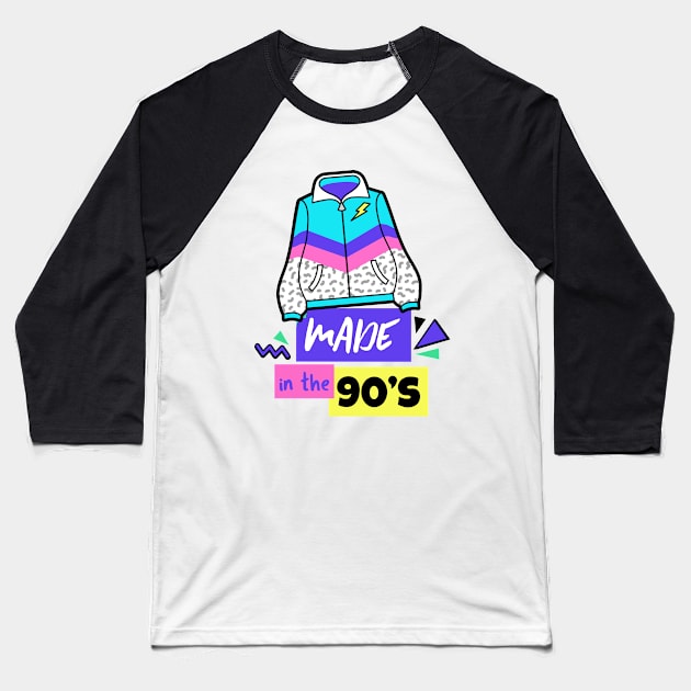 Made in the 90's - 90's Gift Baseball T-Shirt by WizardingWorld